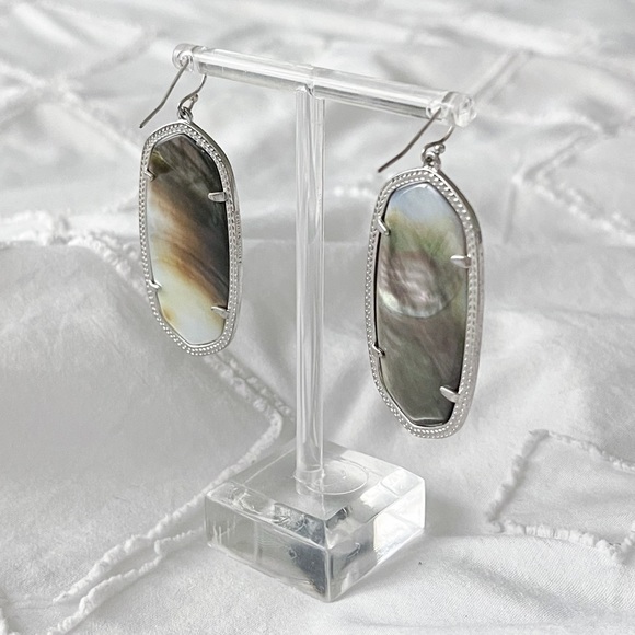 Kendra Scott Danielle Silver Abalone Shell Earrings - Picture 2 of 3